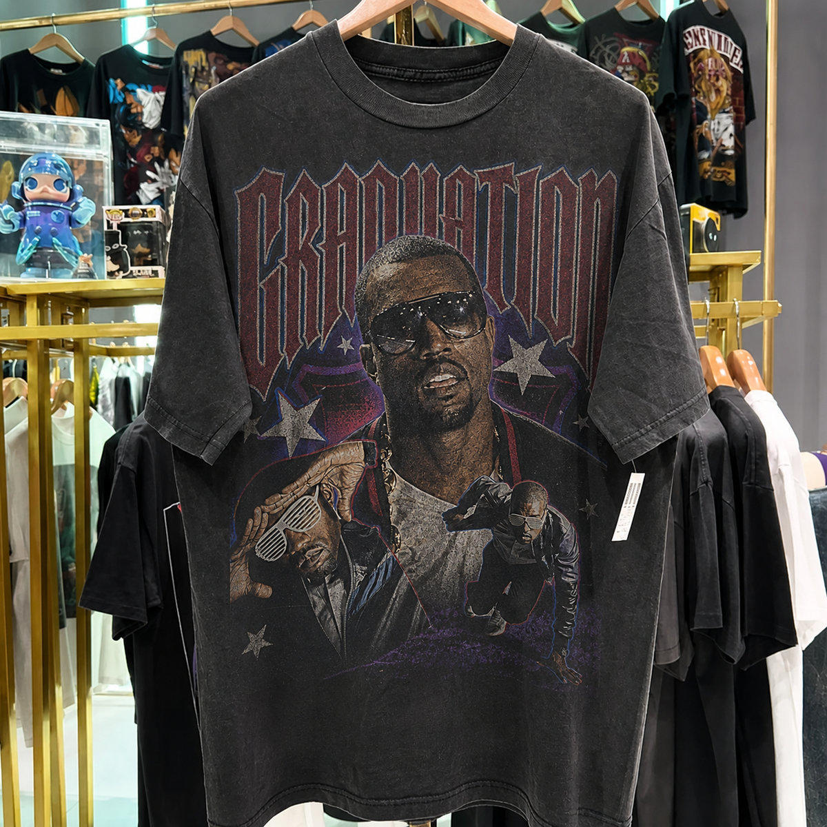 Kanye West 'Graduation' Washed Black T-Shirt