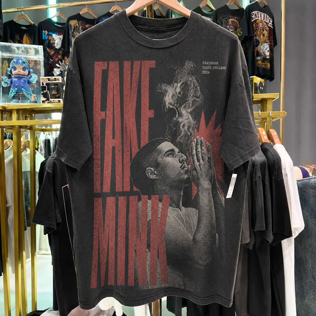 Fakemink Washed Black T-Shirt