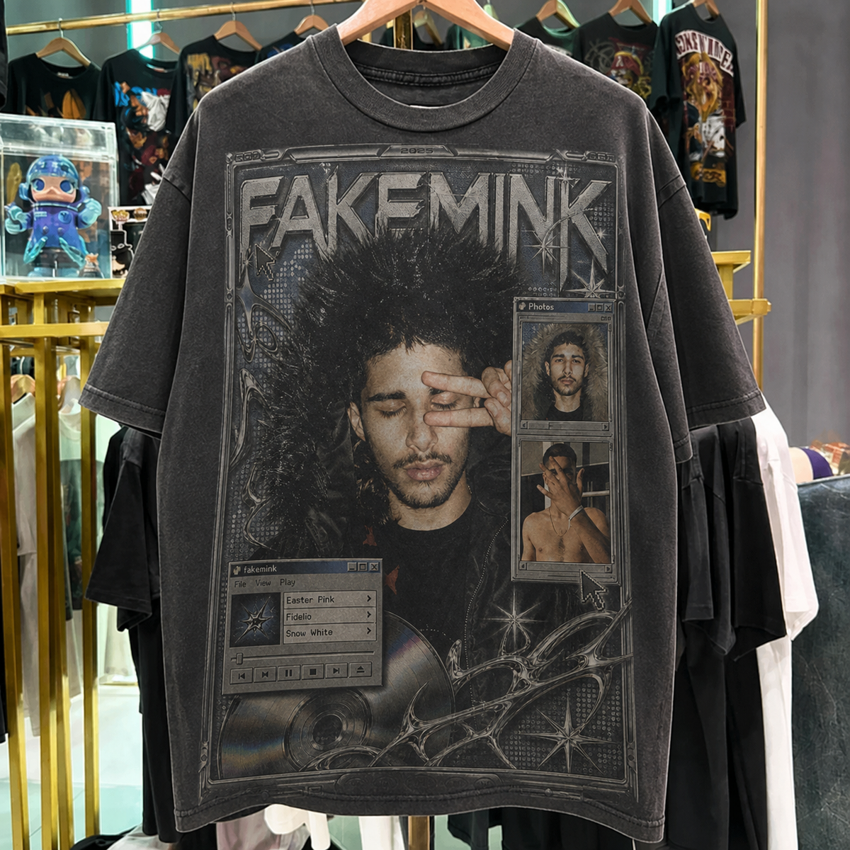 Fakemink Washed Black T-Shirt