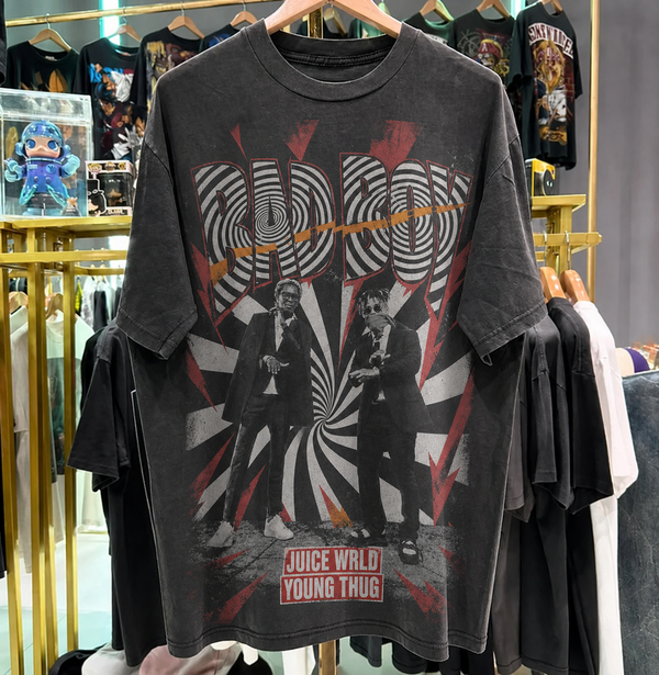 Juice WRLD 'Bad  Boy' Washed Black T-Shirt